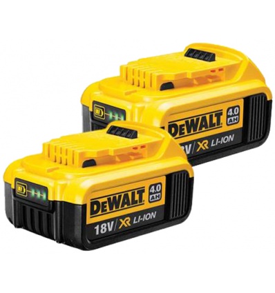 Pack de 2 batteries Dewalt 18 V 40 Ah LiIon XR DCB182