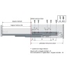 Coulisses à billes pour tiroir InnoTech Atira charge 50kg sortie totale Quadro V6 Silent System L 470 mm