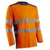 Tshirt RIKKA manches longues orange HV marine Coverguard 5RIK17000L