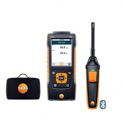 Set testo 440 Sonde humiditétempérature Bluetooth et Anémomètre multifonctions