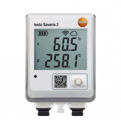 Enregistreur de données WiFi testo Saveris 2T3 avec écran et 2 entrées de sondes de température TC