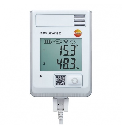 Enregistreur de données WiFi testo Saveris 2H1 avec écran et sonde de température et dhumidité intégrée