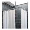 Rideau de douche pvc blanc 180x90cm ourlet lesté