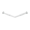 Tringle rideau douche angle 120 à 220cm alu blanc