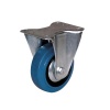 Roulette fixe sur platine manulastic bleu charges moyennes Port Roll diamètre 160 mm charge 350 kg