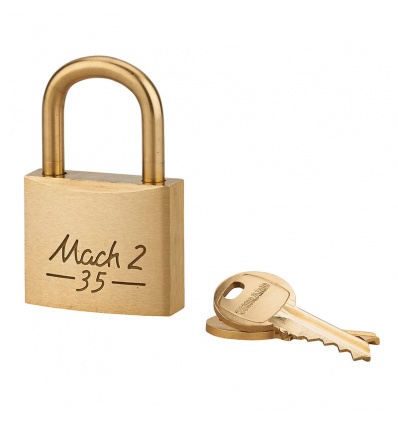 Cadenas laiton 45mm avec anse laiton D7mm 2 clés laiton MACH2