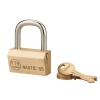 Cadenas laiton monobloc 45mm avec anse acier cementé nickelé D6mm 3 clés laiton NAUTIC