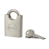 Cadenas tout inox 50mm avec anse inox D95mm et protecteur danse épaulé 2 clés nickelés MARINOX