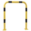 Barrière de protection acier avec platine tube Ø76mm noir jaune L 1000 x H 1200