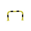 Barrière de protection acier avec platine tube Ø76mm noir jaune L 1000 x H 1200