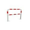 Barrière de sécurité avec platine tube Ø40mm rouge blanc L 2000 x H1000