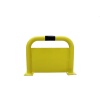 Barrière de protection acier avec platine plaque antiencastrement tube Ø76mm noir jaune L 750 x H 600