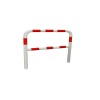 Barrière de sécurité à sceller tube Ø60mm rouge blanc L1000 x H1200