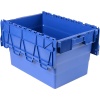 Lot de 5 bacs navette polypro bleu 600x400x320mm