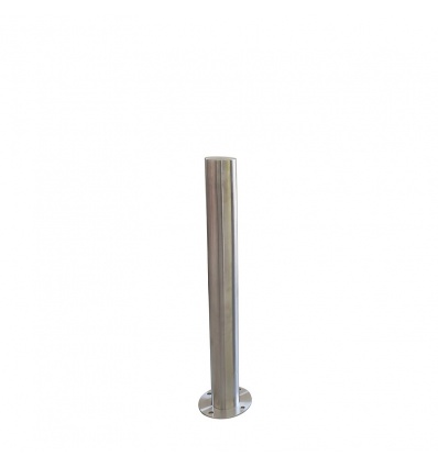 Poteau de protection inox 316 avec platine Ø 89 H 800mm