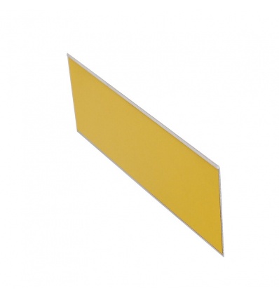 Plaque contremarche metal à coller 100 mm x 3000 mm jaune