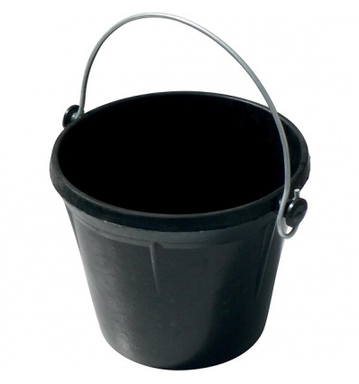 Seau en caoutchouc armé 12 litres oreilles extérieures