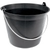 Seau plastique noir 11 litres anse 53 mm