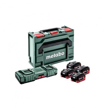 Pack4Batteries18voltsLIHDChargeurduoultrarapide 4 x 100 Ah LiHD ASC 145 duo coffret Metabox