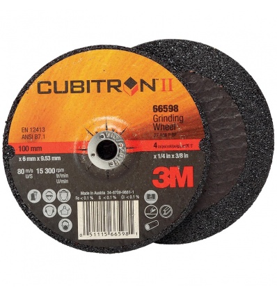 Disques à ébarber 3M Cubitron II 125 x 7 x 22 mm Grain 36 Moyeu Déporté boîte de 20