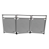 Barrière 180x170cm INOX 304 3 vantaux gris uni