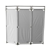 Barrière 180x170cm INOX 304 3 vantaux gris uni