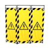 Barrière 100x170cm INOX 304 3 vantaux logo danger rouge et blanc