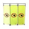 Barrière 100x170cm INOX 304 3 vantaux logo danger rouge et blanc