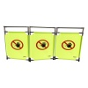 Barrière 180x170cm INOX 304 3 vantaux logo danger noir et jaune