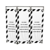 Barrière 100x170cm INOX 304 3 vantaux texte en panne 5 langues noir et blanc