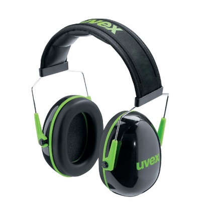 Casque antibruit uvex K1 noir et vert clair