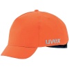 Casquette antiheurt uvex ucap sport hiviz visière courte 4 cm 5559 cm orange vif