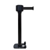 Poteau de guidage noir usage intérieurextérieur sangle noire 10m x 50mm base lourde à roulettes