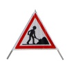 Tripode pliable pour signalisation temporaire de DANGER FAUCHAGE 700mm ouvert 850x830x830mm classe 1