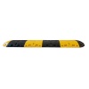 Ralentisseur caoutchouc PL noirjaune avec fixations tous supports 2 passecâbles Ø40 L25mx500xH70mm Maxi 50T