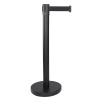 Poteau de guidage éco noir Ø 63mm sangle noire 2m x 50mm H 910