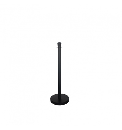 Poteau à corde chromé tête cylindrique H 980 Ø 50 Ø base 320mm