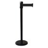 Poteau de guidage PREMIUM noir sangle noire 2m x 50mm H980 x Ø 50