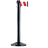 Poteau de guidage PREMIUM noir sangle 4m x 100mm rougeblanche H980 x Ø 80