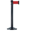 Poteau de guidage PREMIUM noir sangle 4m x 100mm rougeblanche H980 x Ø 80