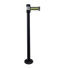 Poteau de guidage noir à fixer sangle bleue 2m x 50mm H980 x Ø 80