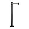 Poteau de guidage noir à fixer sangle noirejaune 2m x 50mm H980 x Ø 80