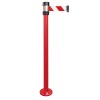 Poteau de guidage chromé à fixer sangle rougeblanche 2m x 50mm H980 x Ø 80