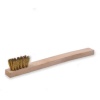 Brosse métallique à bougie manche bois L200 mm x 3 rgs x acier laitonné droit 02 mm boîte de 24 0004133073 OSBORN UNIPOL