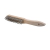 Brosse à main datelier manche bois L 295 mm x 4 rgs x fil acier plat 025 mm boîte de 12 0003151124 OSBORN UNIPOL