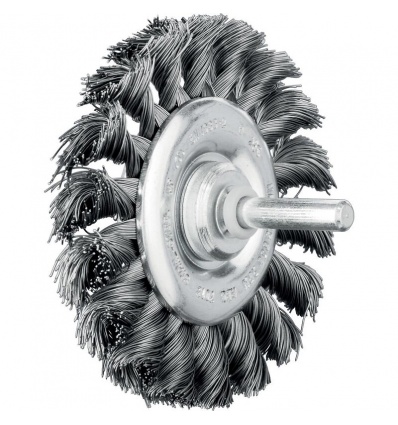 Brosse plate rbg sur tige torsade acier ø fils 050mm 76x6 queue d6 boîte de 10 894569 PFERD