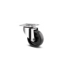 Roulette inox haute temperature pivotante a platine de four de boulangerie d 80