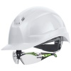 Casque uvex pheos IES avec lunettes de protection uvex pheos blanc