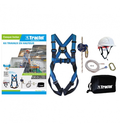 Kit antichute complet avec casque pour travaux en hauteur