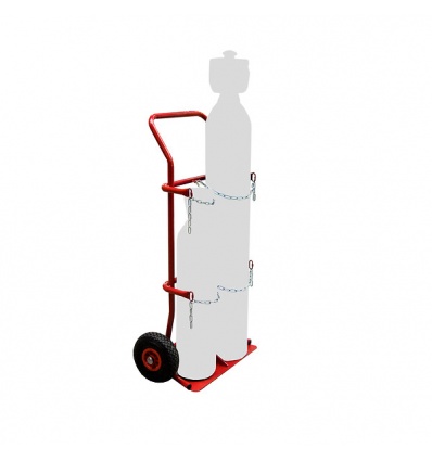 Diable FIMM 200 kg 2 bouteilles roues Ø 260 mm pneumatiques